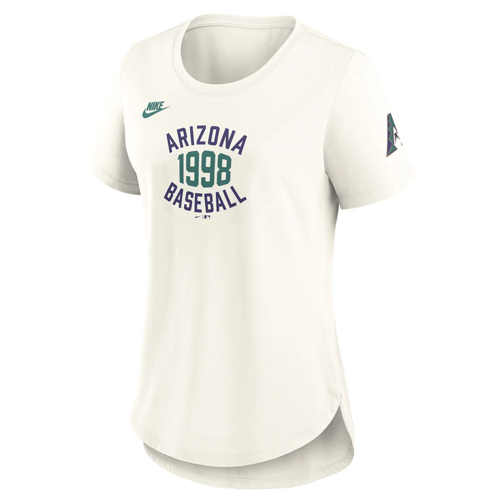 MLB Arizona Diamondbacks Women's Nike Copperstown 70's Inspired T-Shirt - Light cream - Image 2