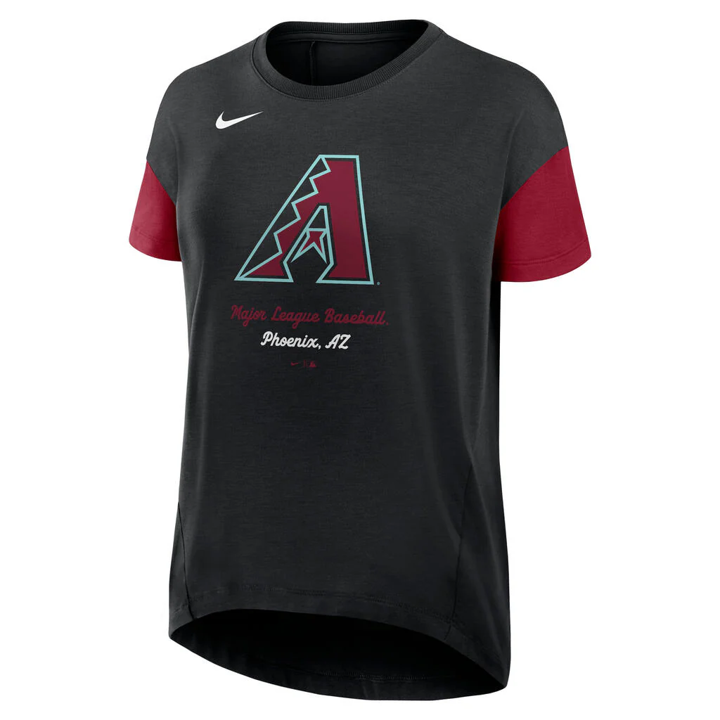MLB Arizona Diamondbacks Women's Nike Flowy Fashion T-Shirt - Black - Image 2