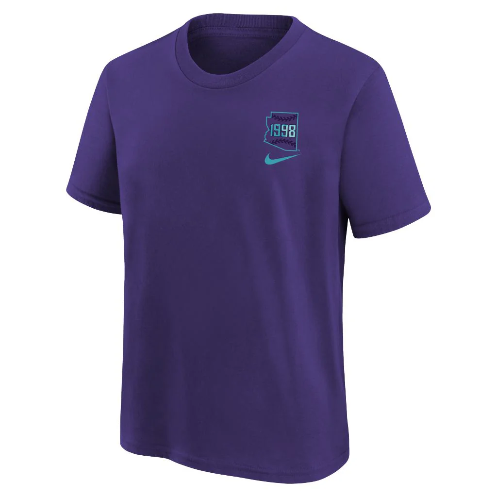 MLB Arizona Diamondbacks Youth Nike 2025 City Connect 2-Hit T-shirt - Purple - Image 2