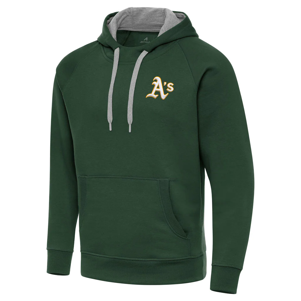 MLB Athletics Antigua Victory Pullover Hoodie - Green