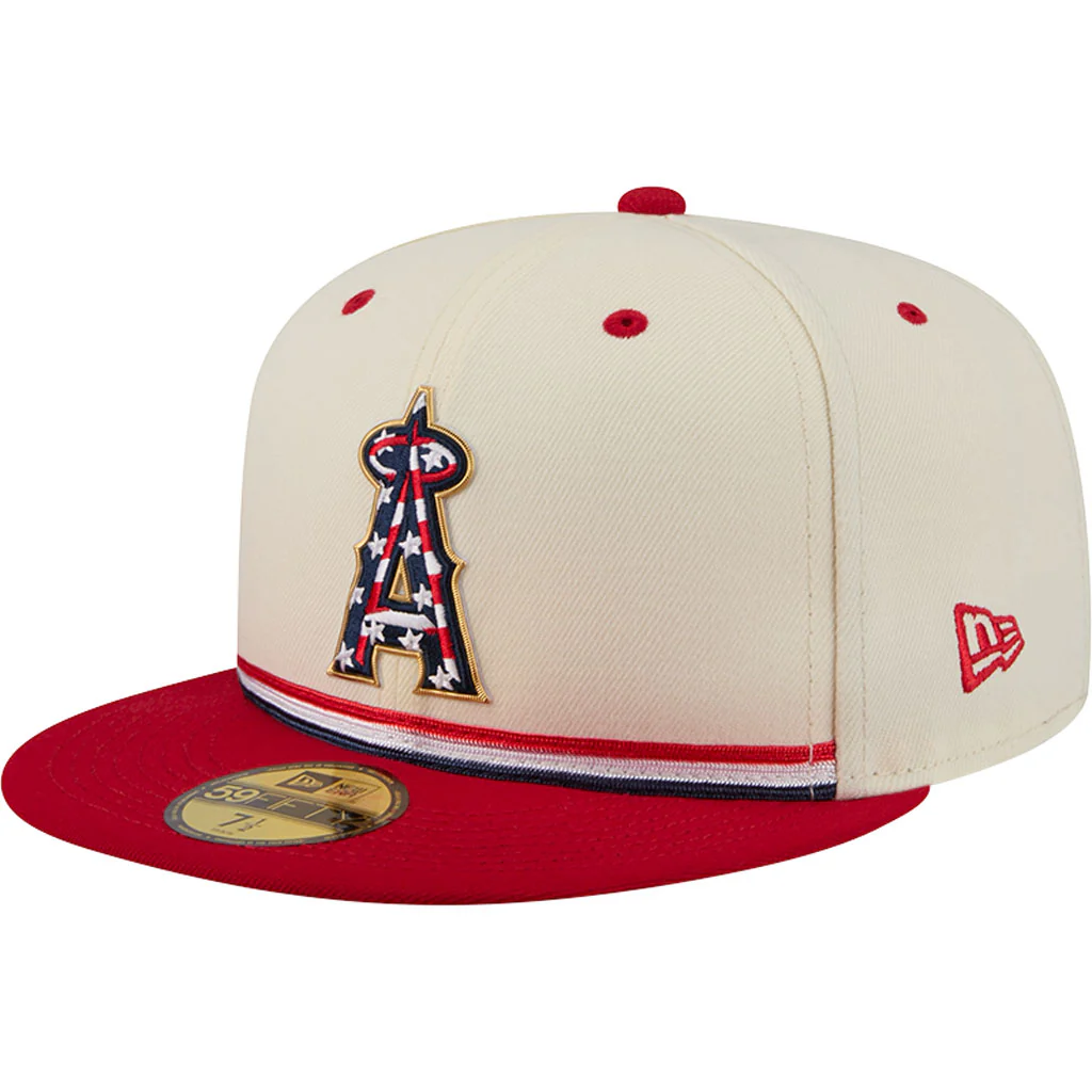 MLB Athletics New Era 2026 4th of July 59FIFTY Fitted Hat - Cream