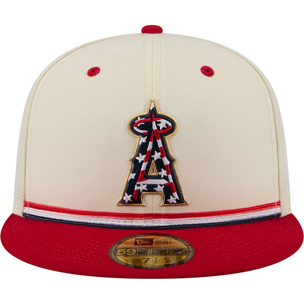 MLB Athletics New Era 2026 4th of July 59FIFTY Fitted Hat - Cream - Image 3