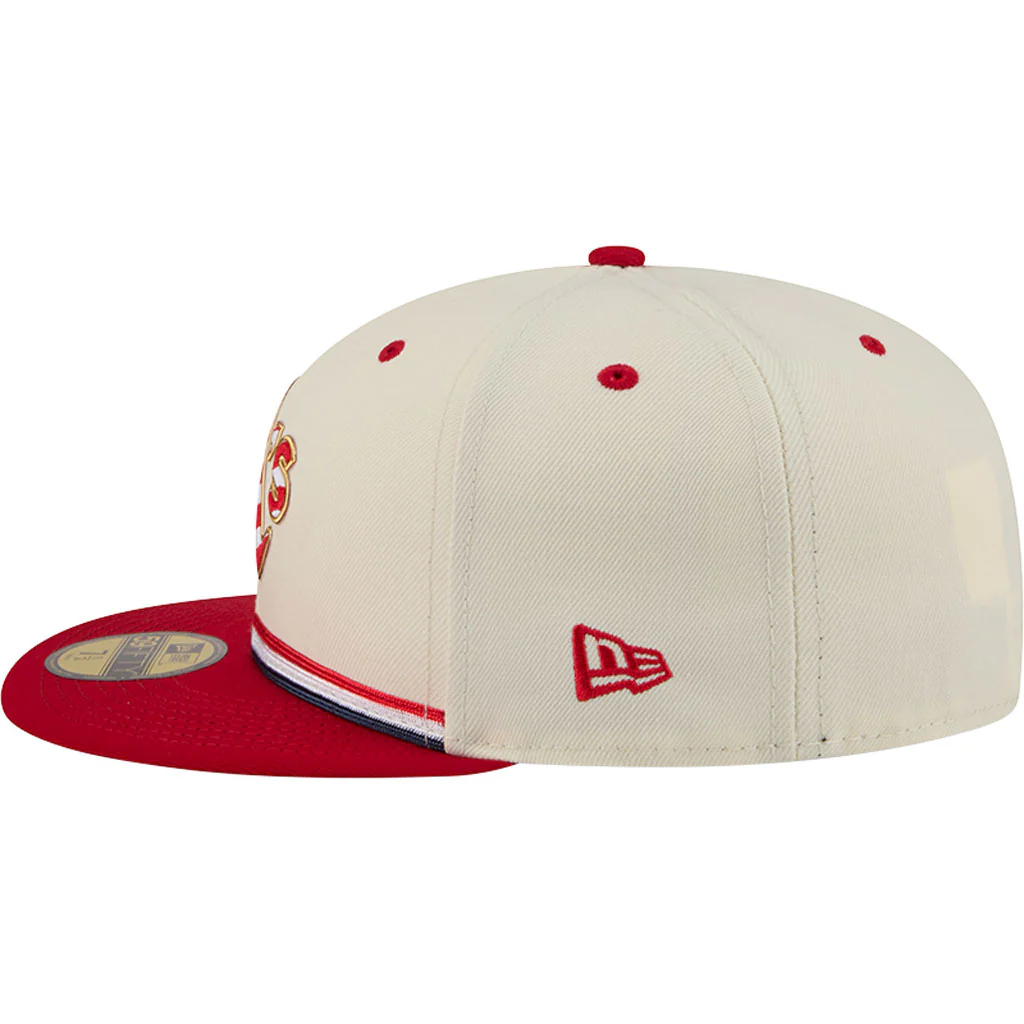 MLB Athletics New Era 2026 4th of July 59FIFTY Fitted Hat - Cream - Image 4