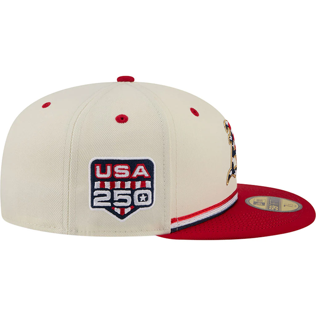 MLB Athletics New Era 2026 4th of July 59FIFTY Fitted Hat - Cream - Image 5