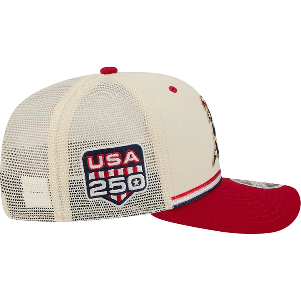 MLB Athletics New Era 2026 4th of July 9SEVENTY Stretch Snapback Hat - Cream - Image 5