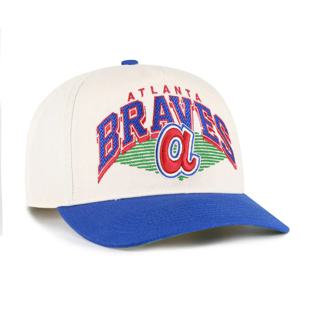 MLB Atlanta Braves '47 Pomona Two-Tone Hitch Adjustable Hat - Cream - Image 2