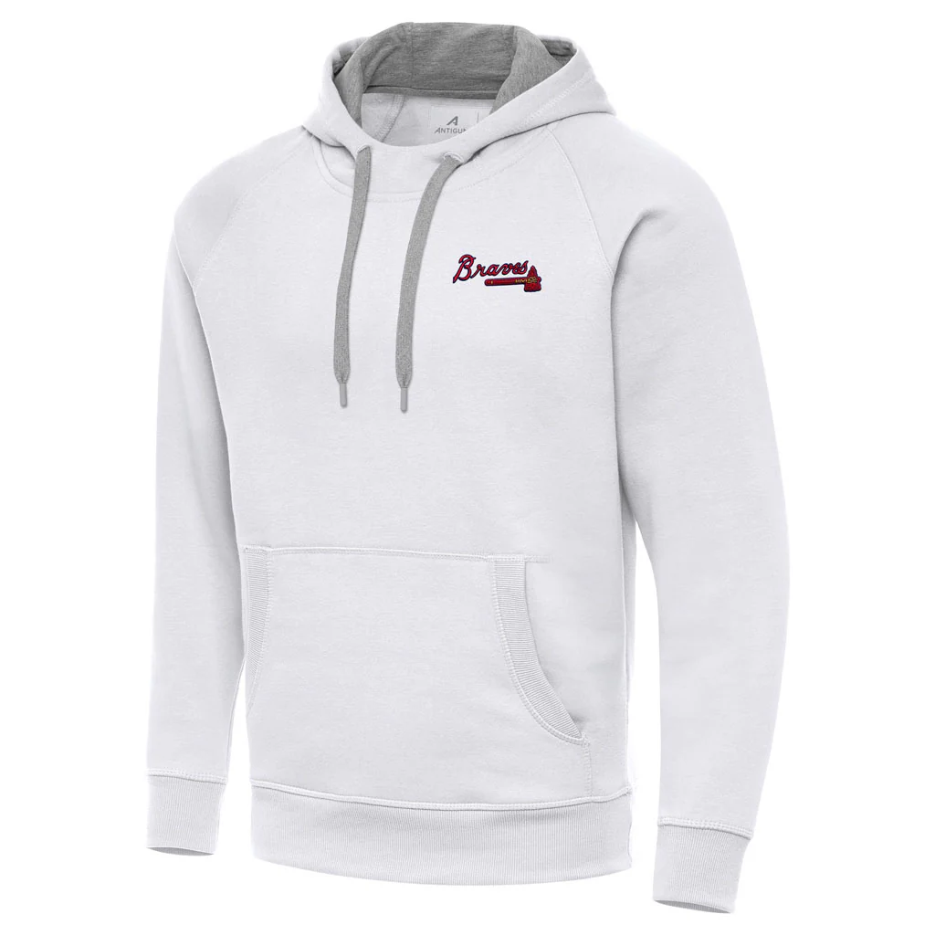MLB Atlanta Braves Antigua Victory Pullover Hoodie - White