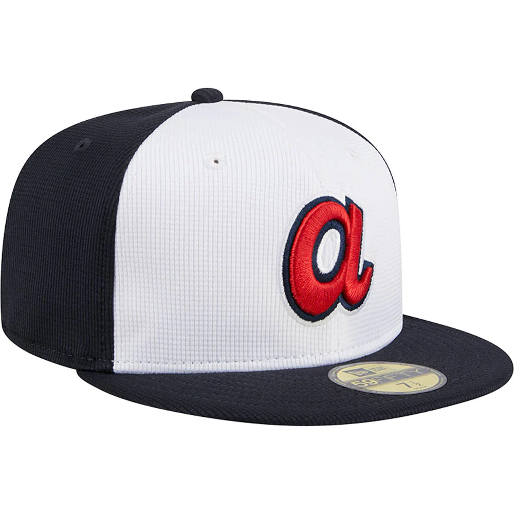 MLB Atlanta Braves New Era 2025 Batting Practice 59FIFTY Fitted Hat - White - Image 2