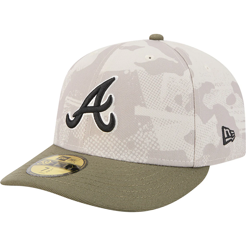 MLB Atlanta Braves New Era 2025 Armed Forces Day 59FIFTY Fitted Hat - Stone - Image 2