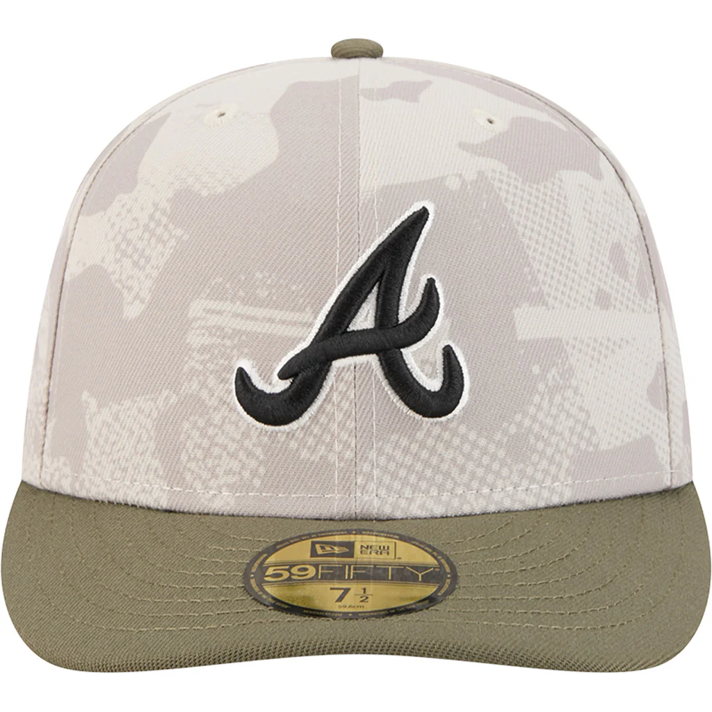 MLB Atlanta Braves New Era 2025 Armed Forces Day 59FIFTY Fitted Hat - Stone - Image 3