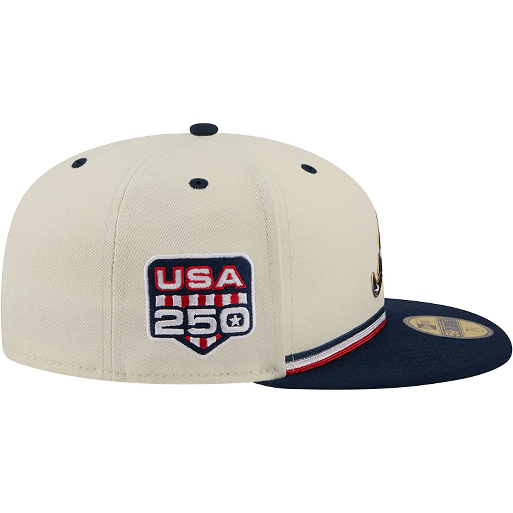 MLB Atlanta Braves New Era 2026 4th of July 59FIFTY Fitted Hat - Cream - Image 5