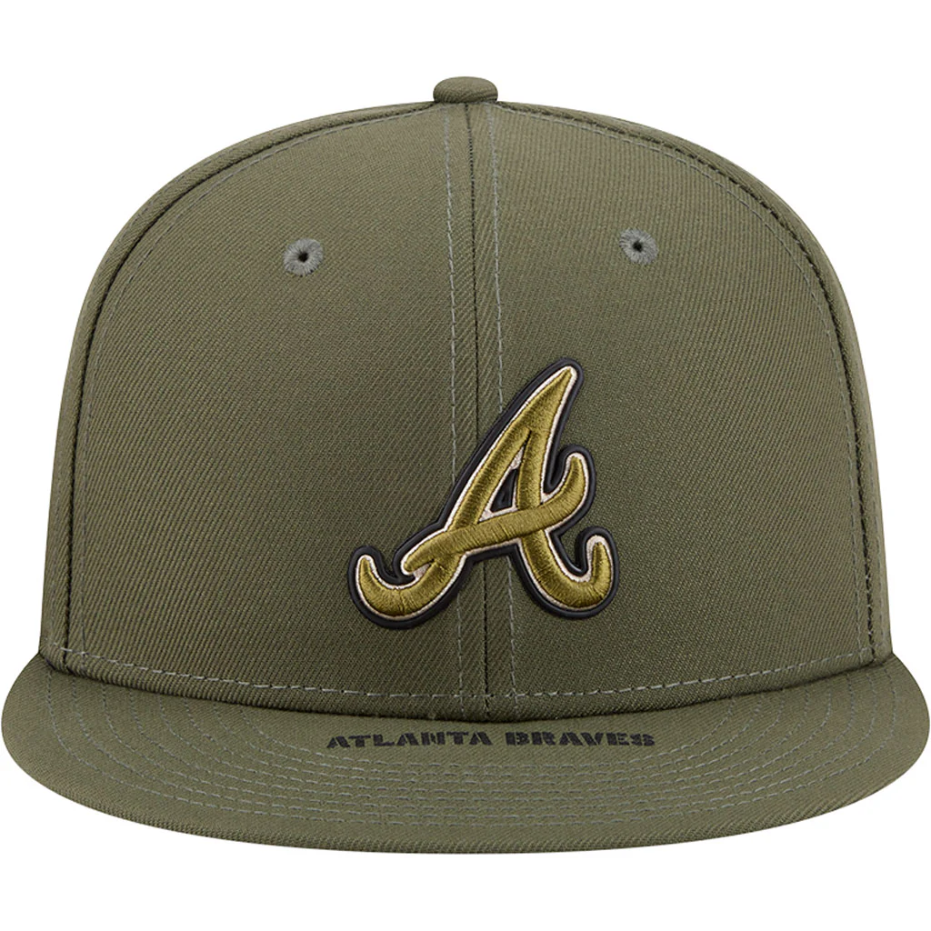 MLB Atlanta Braves New Era 2026 Armed Forces Day 9FIFTY Snapback Hat - Green - Image 3