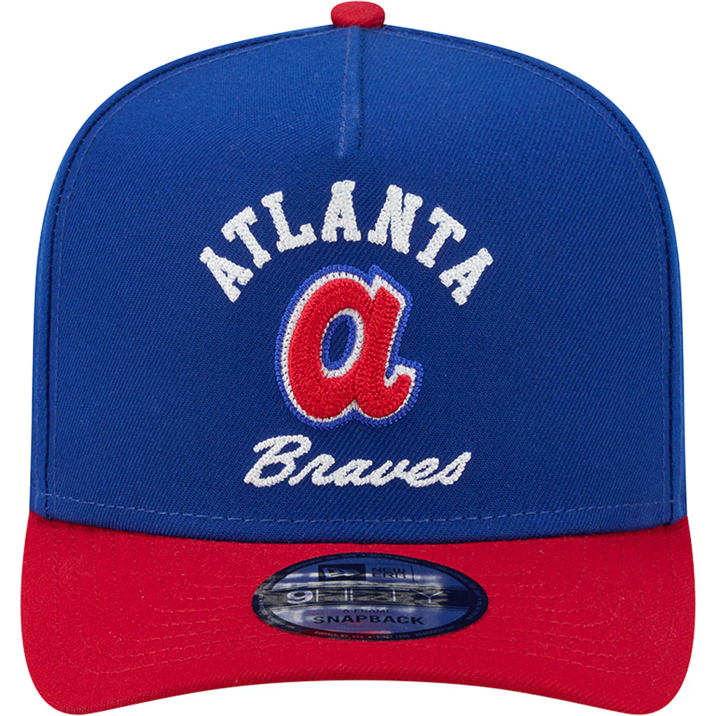 MLB Atlanta Braves New Era Arched 9FIFTY A-Frame Snapback Hat - Blue - Image 3