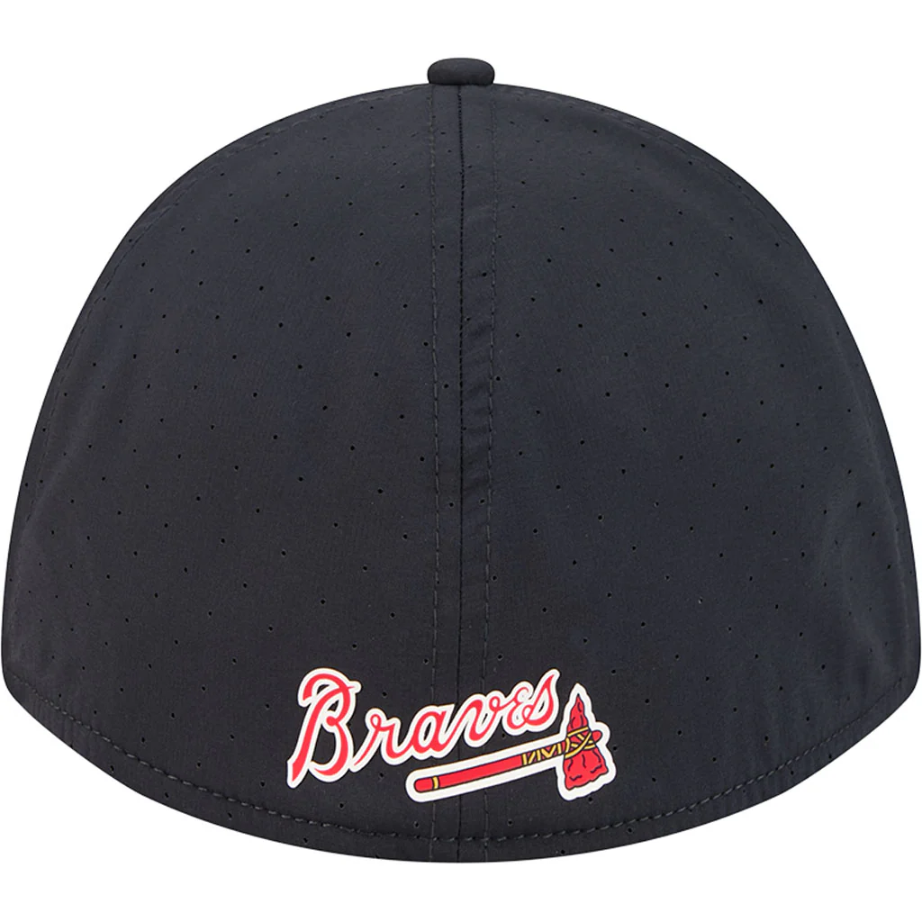 MLB Atlanta Braves New Era Assist 39THIRTY M-Cown Flex Fit Hat - Navy - Image 3
