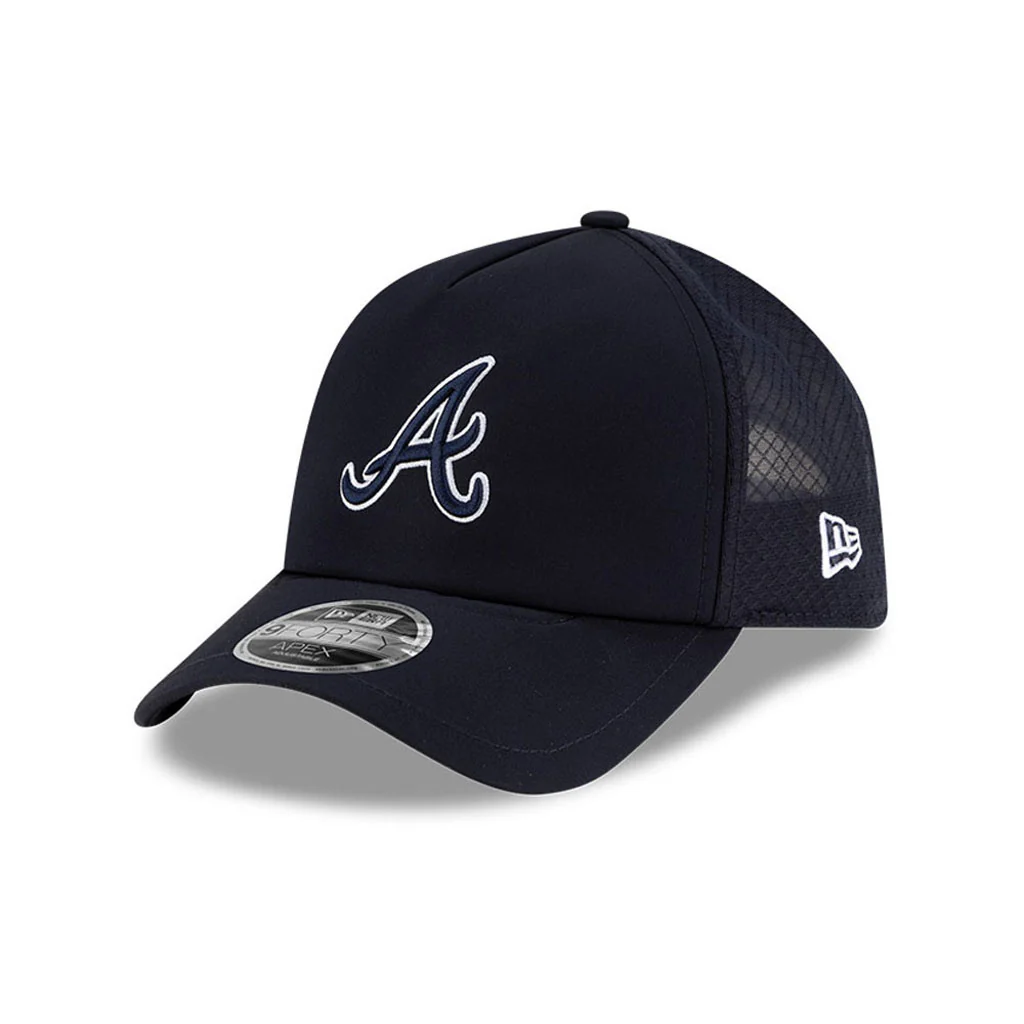 MLB Atlanta Braves New Era Batting Practice Apex 9FORTY Snapback Hat - Navy