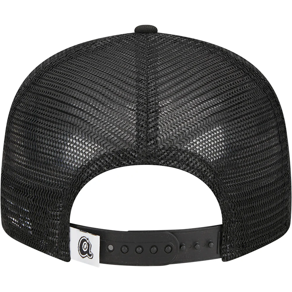 MLB Atlanta Braves New Era Black & White Trucker 9FIFTY Snapback Hat - Black - Image 4