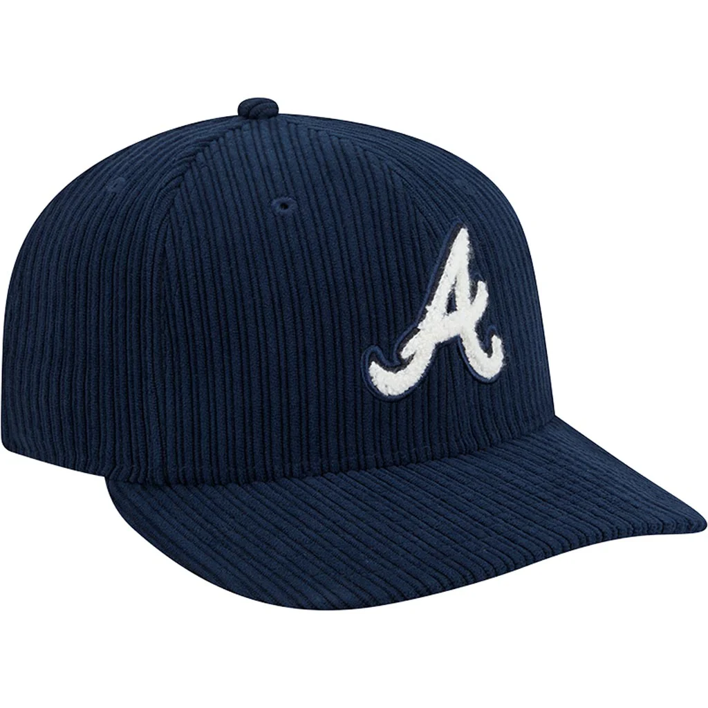 MLB Atlanta Braves New Era Chenille Pop 59FIFTY Fitted Hat - Navy - Image 2