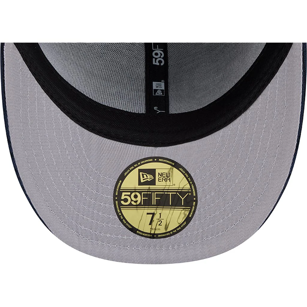 MLB Atlanta Braves New Era Chenille Pop 59FIFTY Fitted Hat - Navy - Image 5