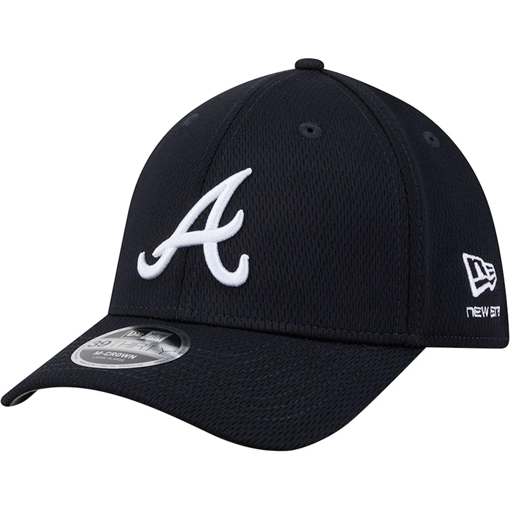 MLB Atlanta Braves New Era Dashed 39THIRTY Flex Fit Hat - Navy
