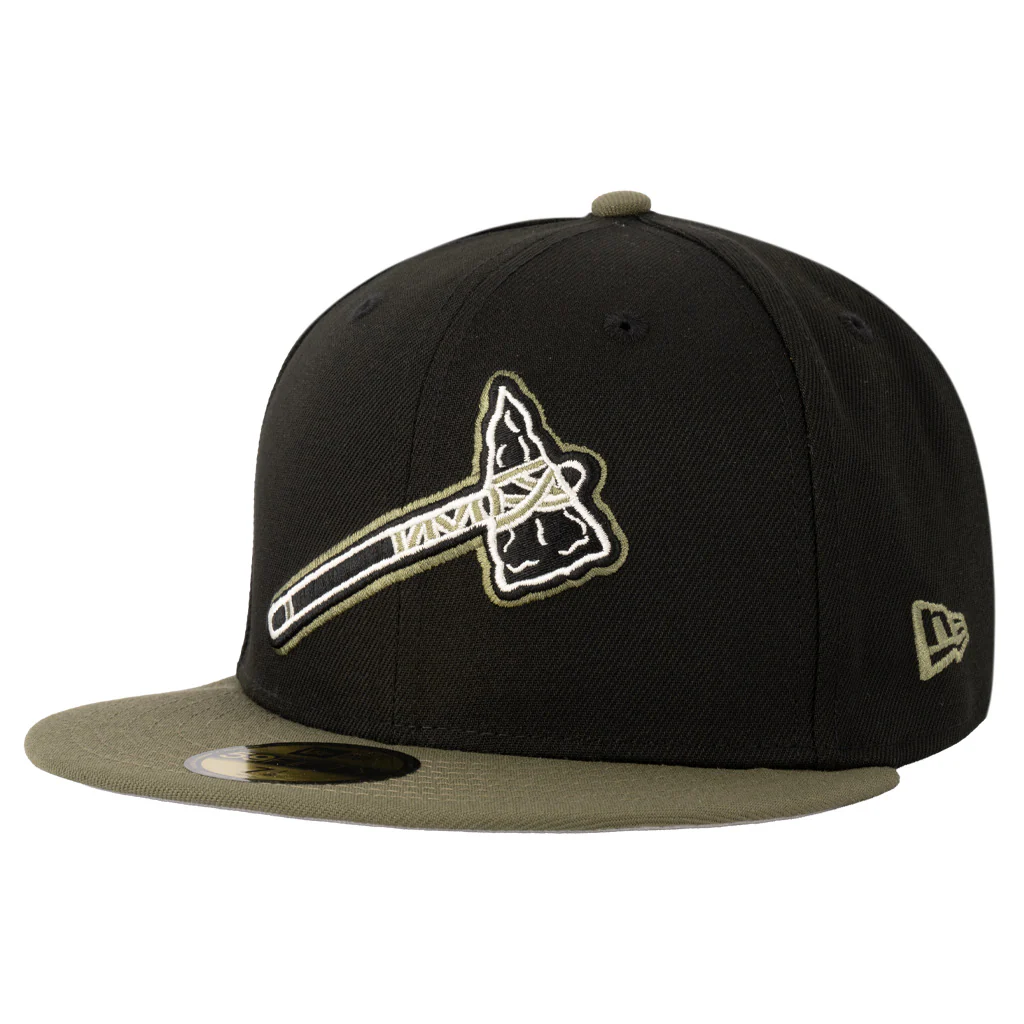 MLB Atlanta Braves New Era Midnight Jungle 59FIFTY Fitted Hat - Black - Image 2