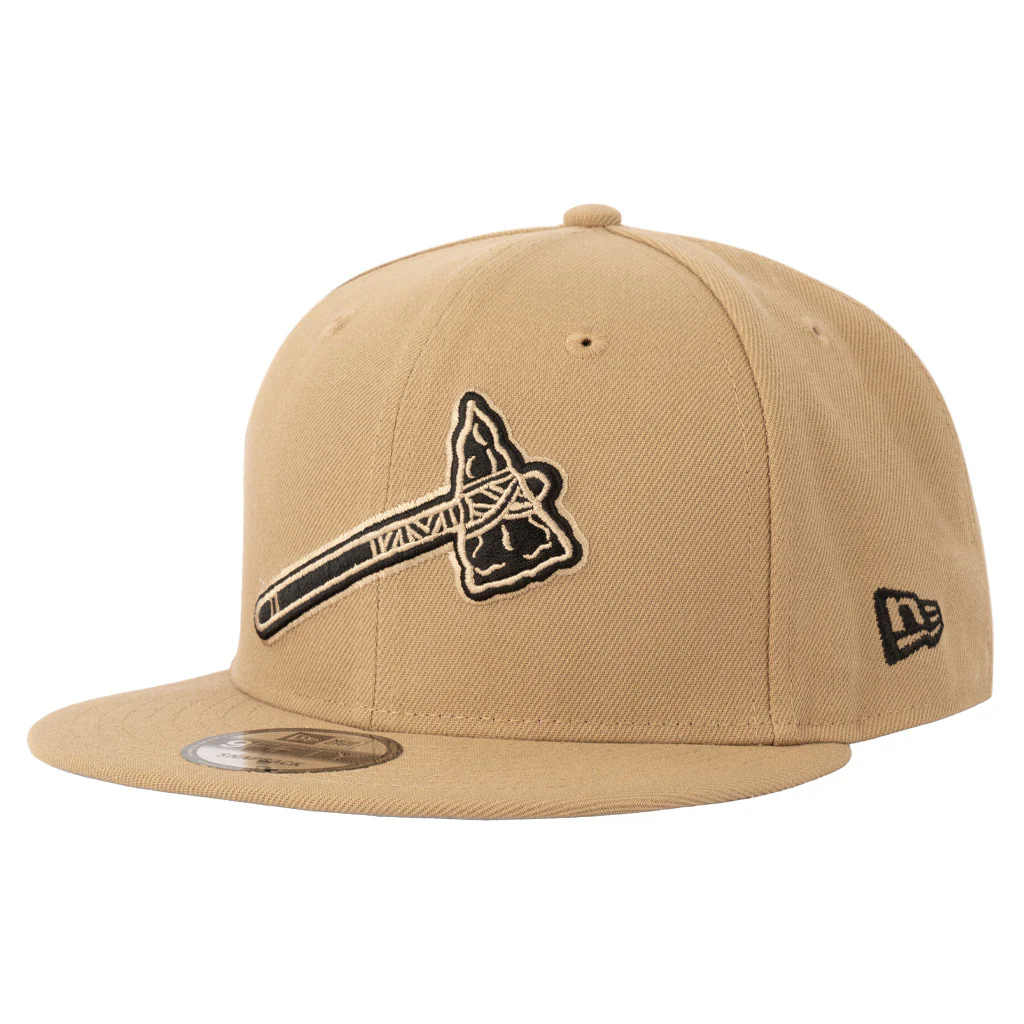 MLB Atlanta Braves New Era Mocha 9FIFTY Snapback Hat - Khaki
