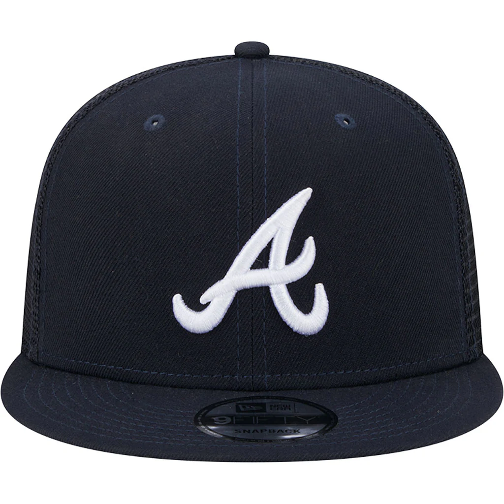 MLB Atlanta Braves New Era OTC Trucker 9FIFTY Snapback Hat - Navy - Image 3