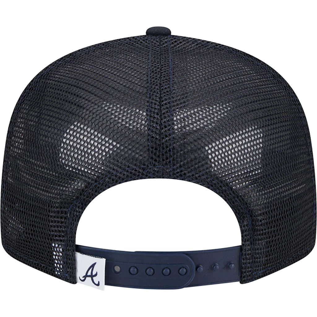 MLB Atlanta Braves New Era OTC Trucker 9FIFTY Snapback Hat - Navy - Image 6