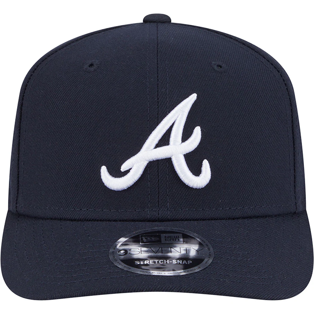 MLB Atlanta Braves New Era Performance 9SEVENTY Stretch Snapback Hat - Navy - Image 3