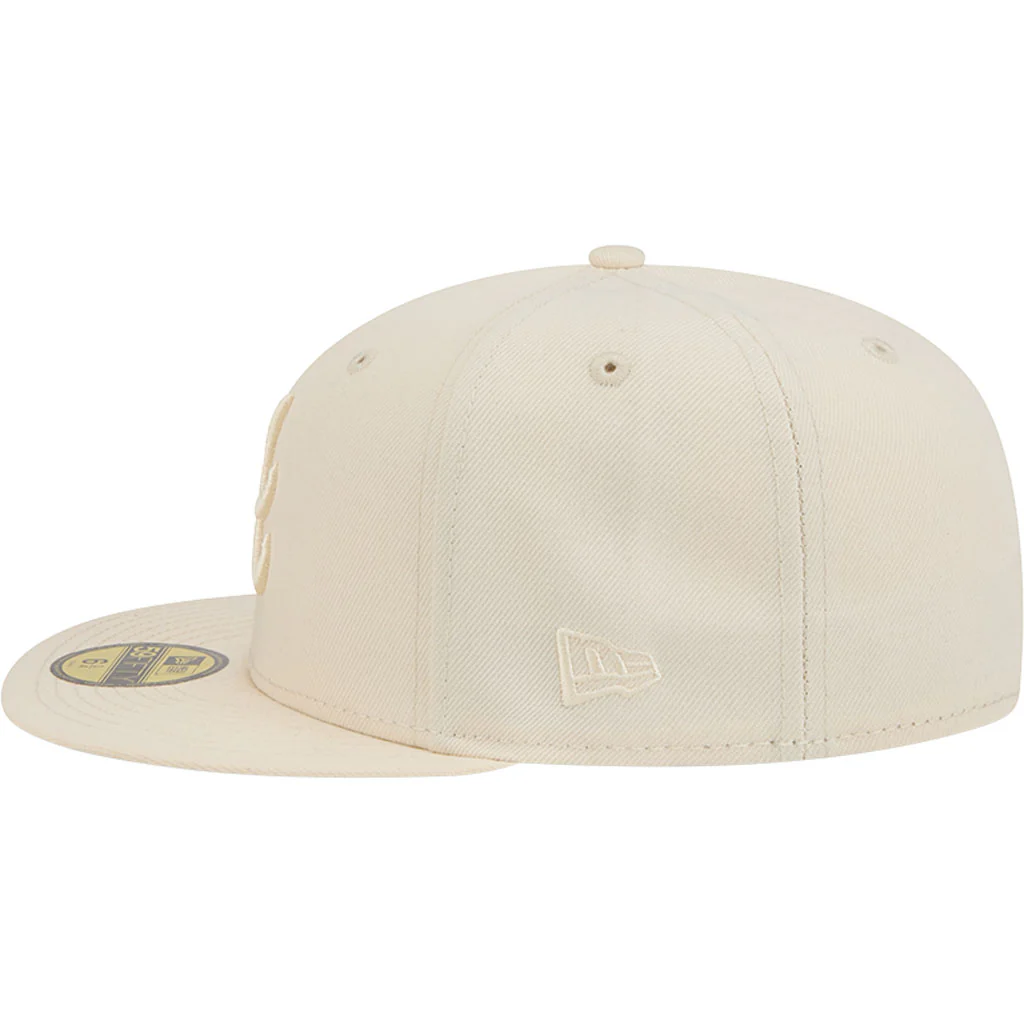 MLB Atlanta Braves New Era Vanilla 59FIFTY Fitted Hat - Cream - Image 4