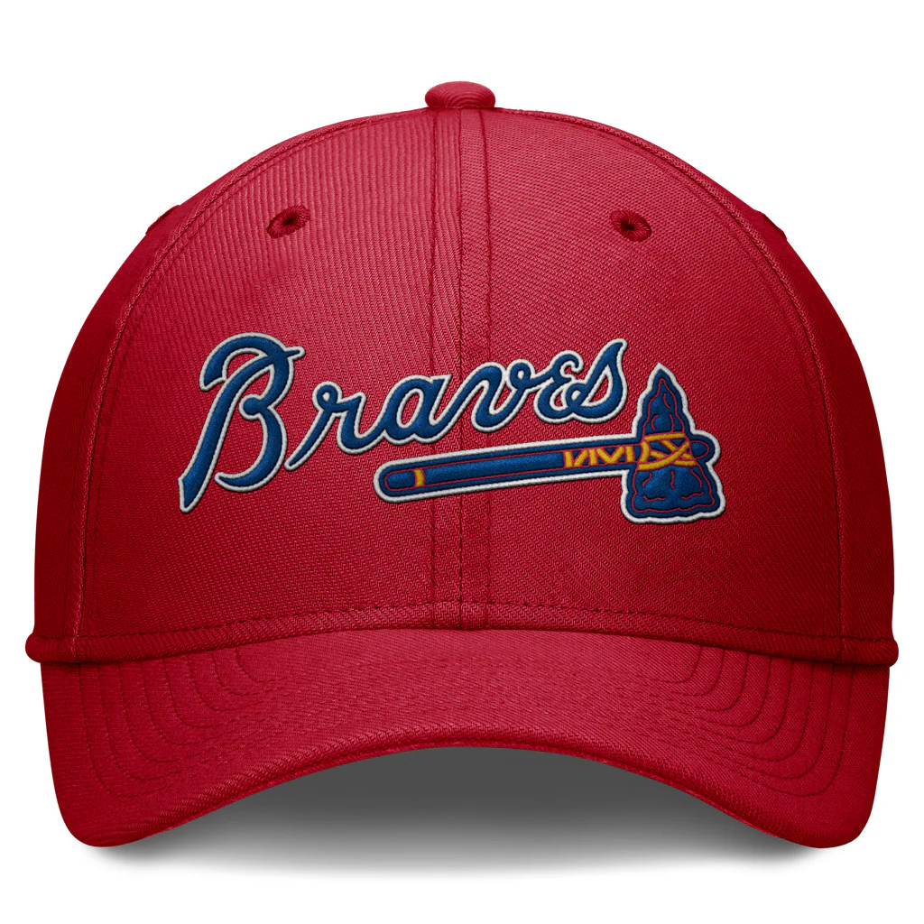 MLB Atlanta Braves Nike Alternate Flex Fit Hat - Red - Image 2