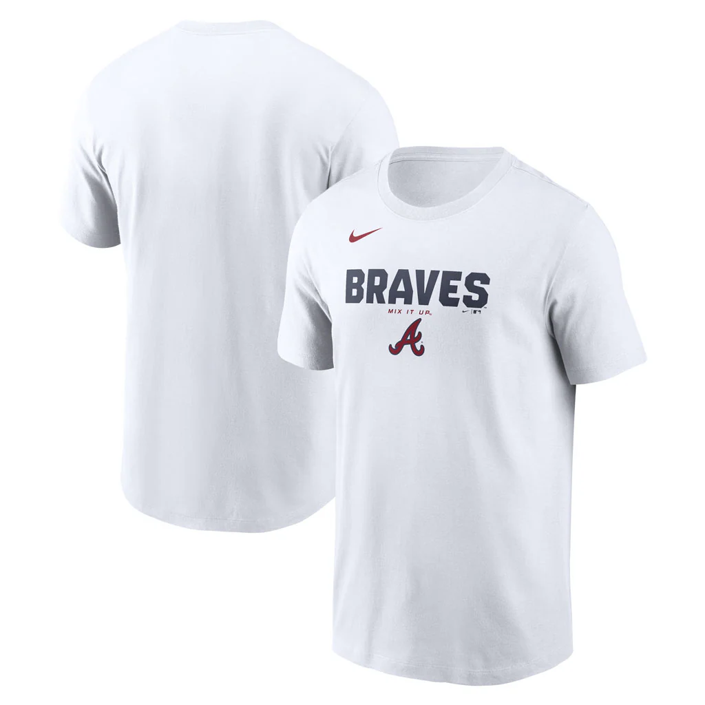 MLB Atlanta Braves Nike Bold Team Name T-Shirt - White