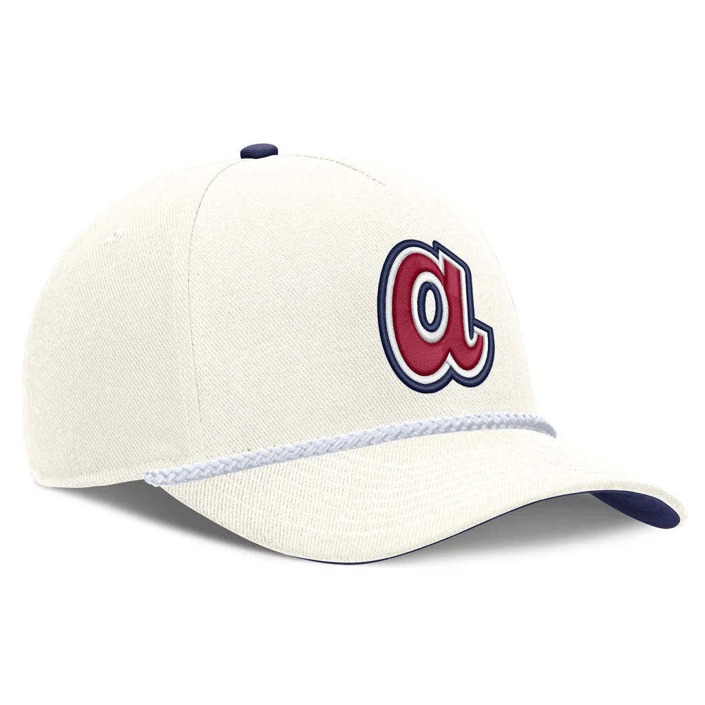 MLB Atlanta Braves Nike Rope Cooperstown Adjustable Hat - Cream - Image 2