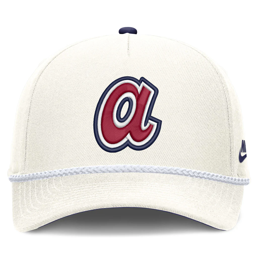 MLB Atlanta Braves Nike Rope Cooperstown Adjustable Hat - Cream - Image 3