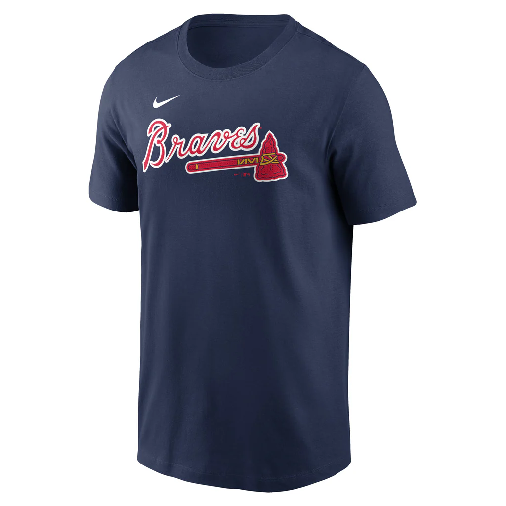 MLB Atlanta Braves Ronald Acuna Jr. Nike FUSE Name & Number T-Shirt - Navy - Image 2