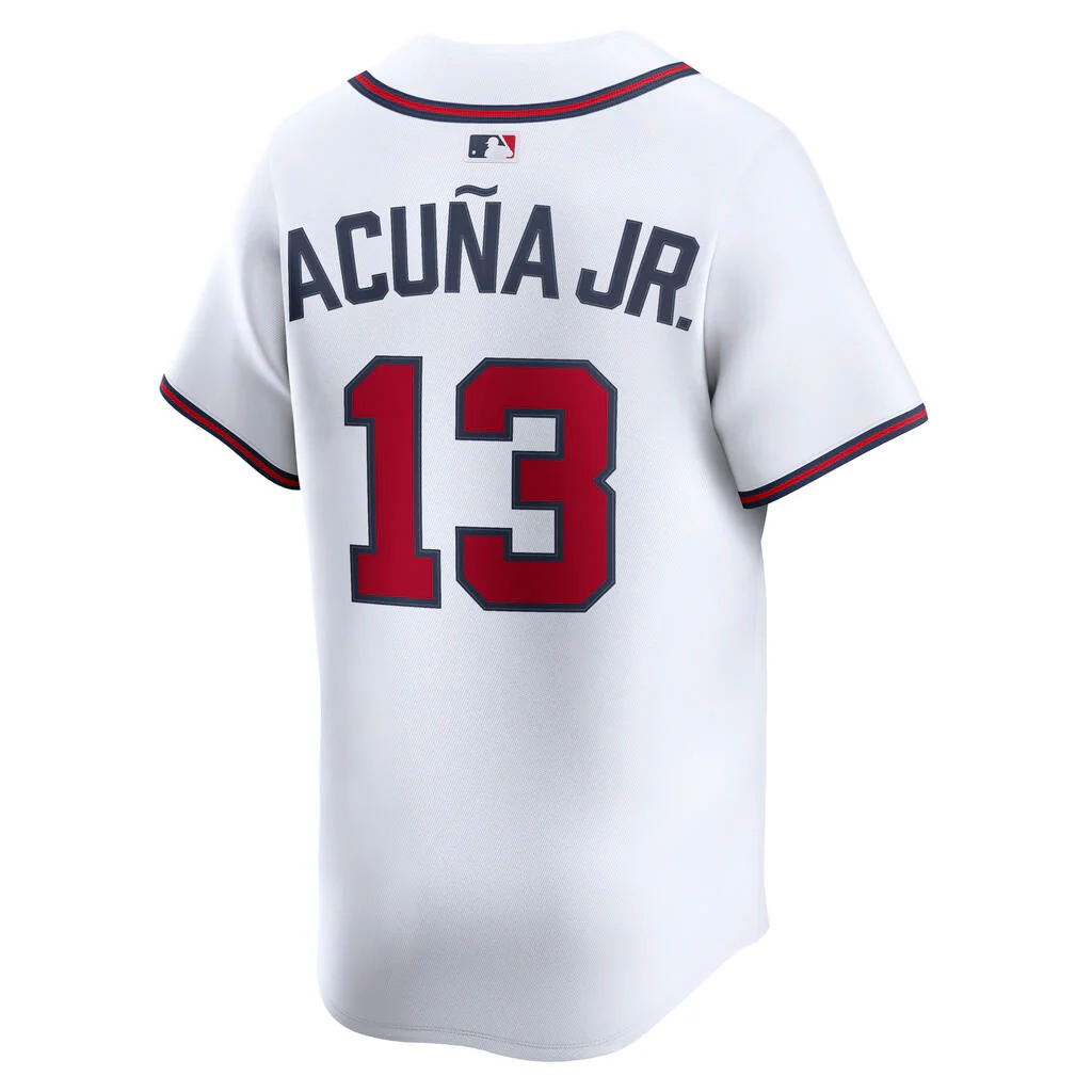 MLB Atlanta Braves Ronald Acuña Jr. Nike Home Limited Jersey - White - Image 3