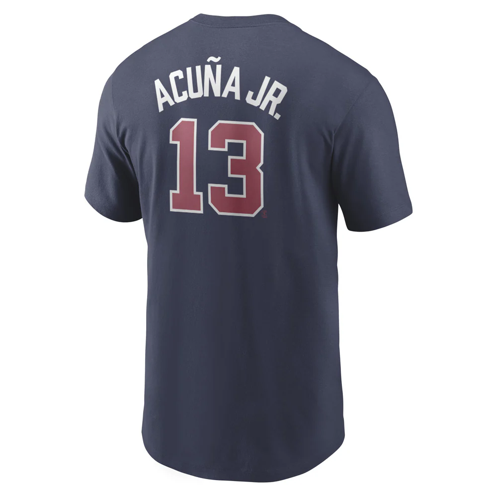 MLB Atlanta Braves Ronald Acuna Jr Nike Name & Number T-Shirt - Navy