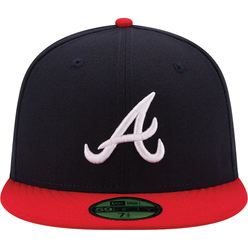 MLB Atlanta Braves Youth New Era Home Authentic Collection 59FIFTY Fitted Hat - Navy - Image 3