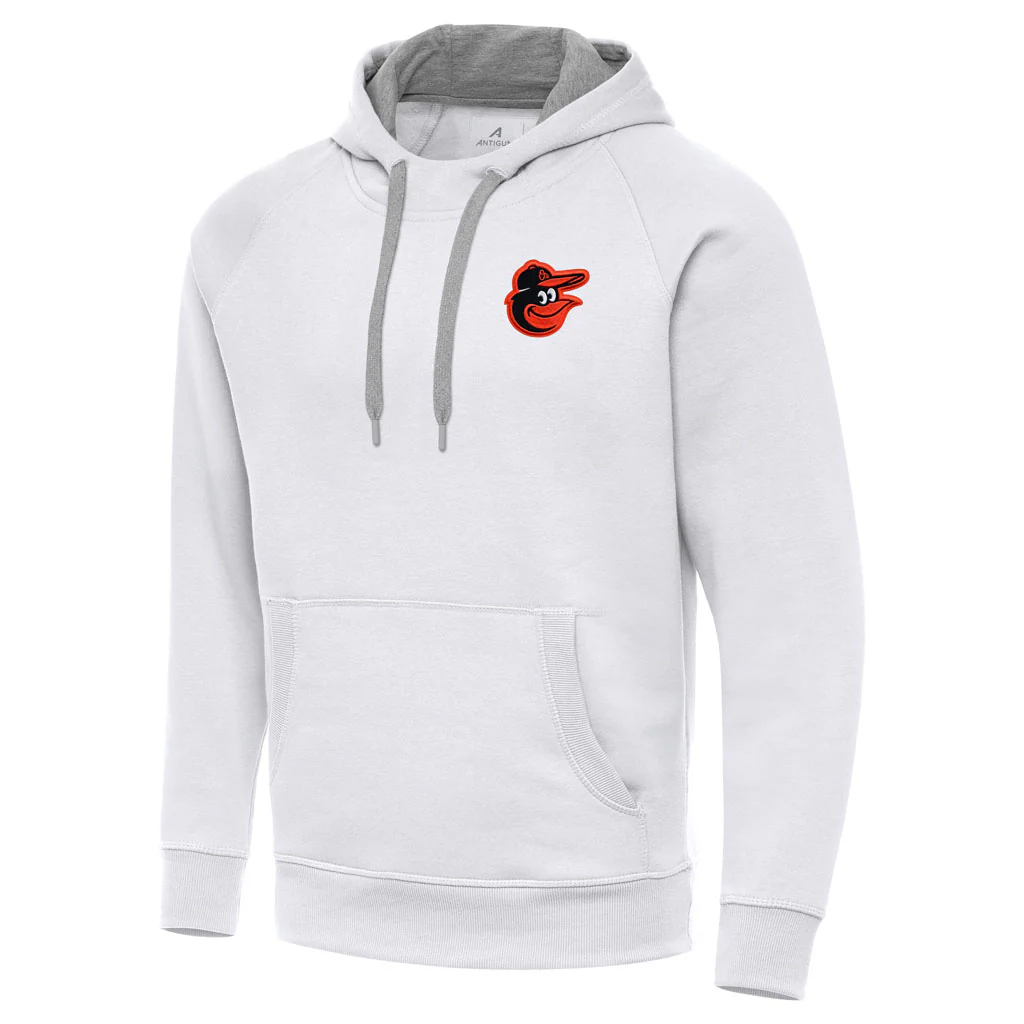 MLB Baltimore Orioles Antigua Victory Pullover Hoodie - White