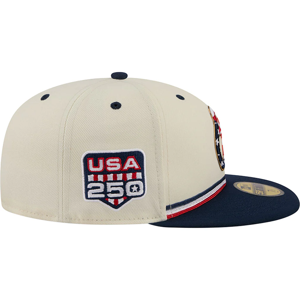 MLB Baltimore Orioles New Era 2026 4th of July 59FIFTY Fitted Hat - Cream - Image 4