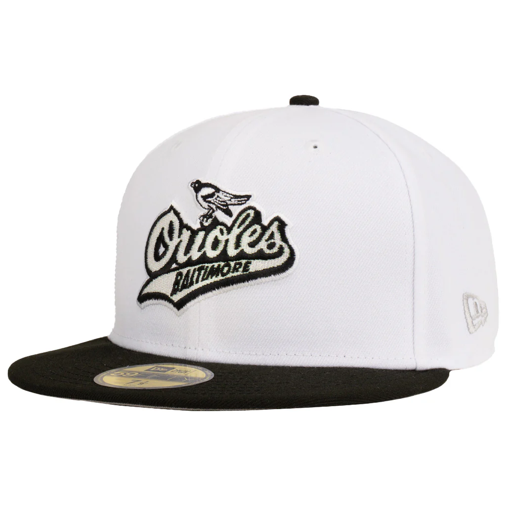 MLB Baltimore Orioles New Era Space Shuttle 59FIFTY Fitted Hat - White - Image 2