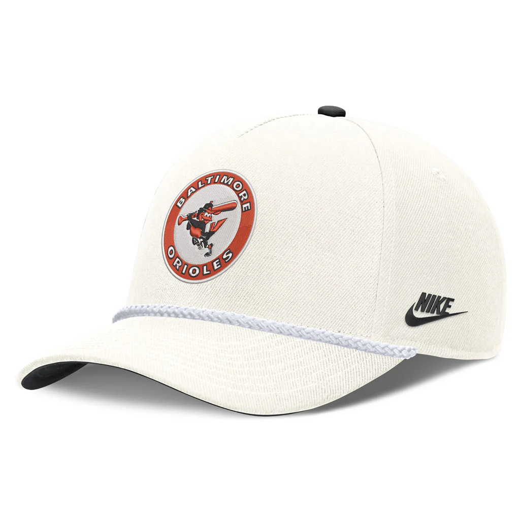 MLB Baltimore Orioles Nike Rope Cooperstown Adjustable Hat - Cream