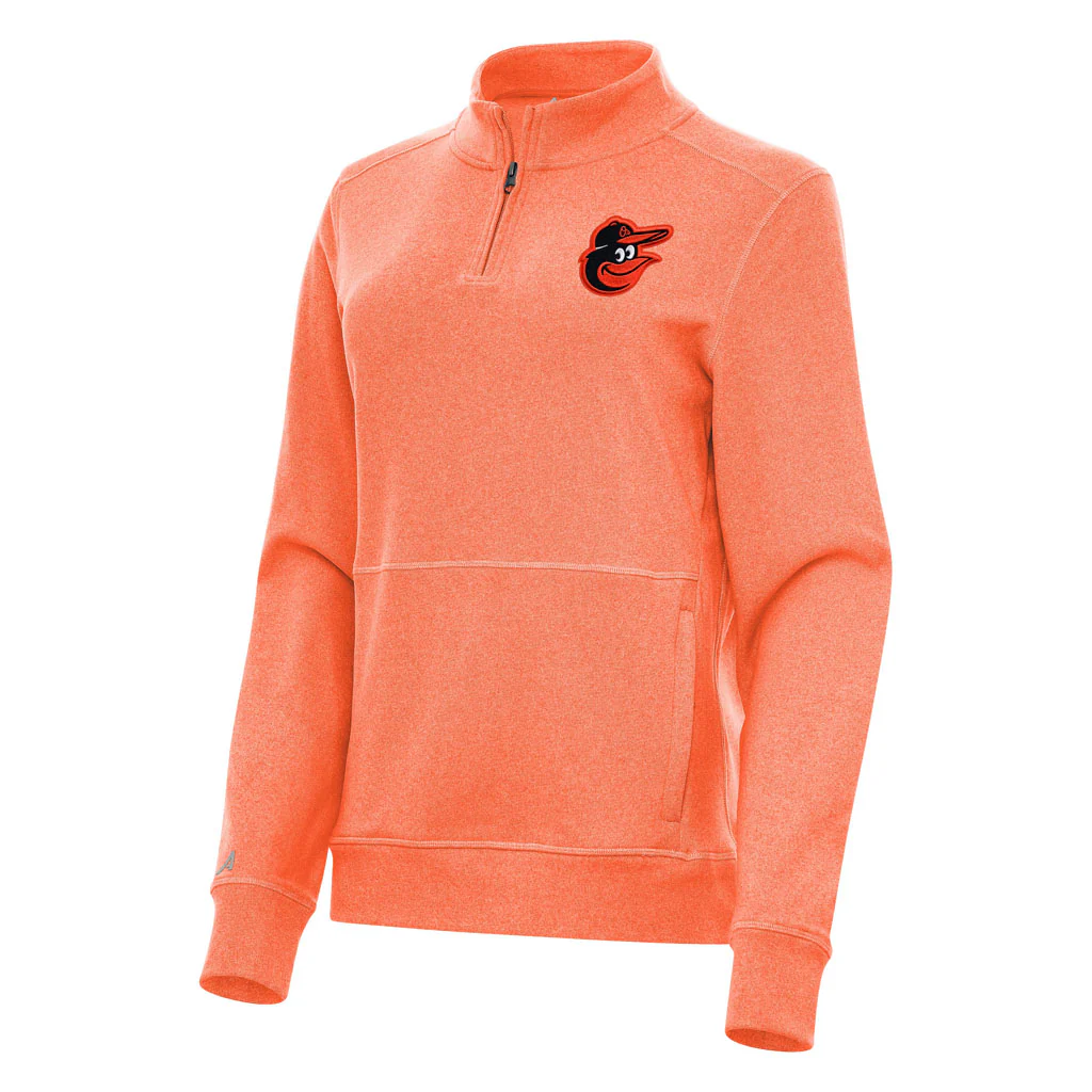 MLB Baltimore Orioles Women's Antigua Crush 1/4 Zip Pullover Jacket