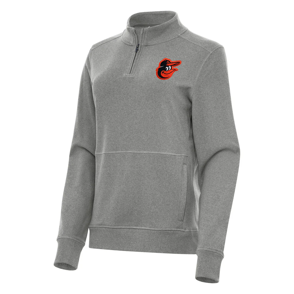 MLB Baltimore Orioles Women's Antigua Crush 1/4 Zip Pullover Jacket