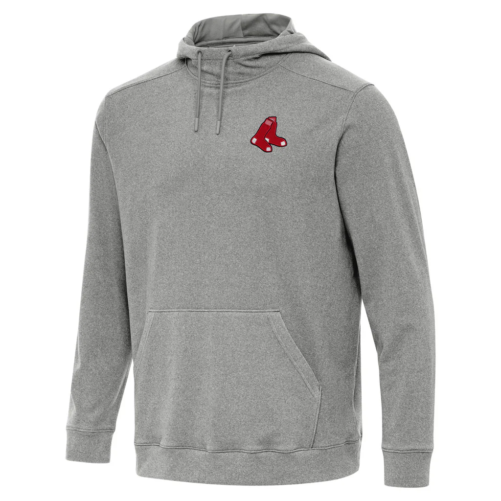 MLB Boston Red Sox Antigua Cloud Pullover Hoodie - Heather black