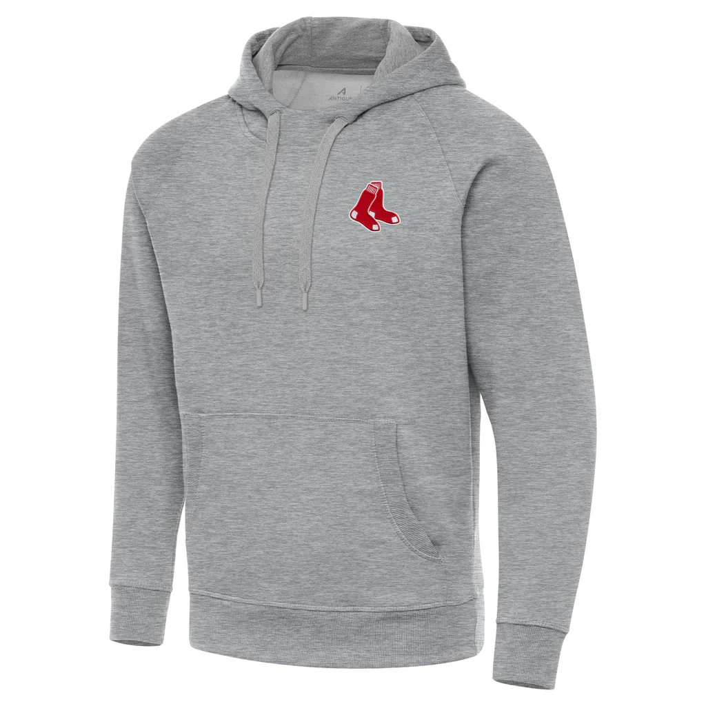 MLB Boston Red Sox Antigua Victory Pullover Hoodie - Heather gray