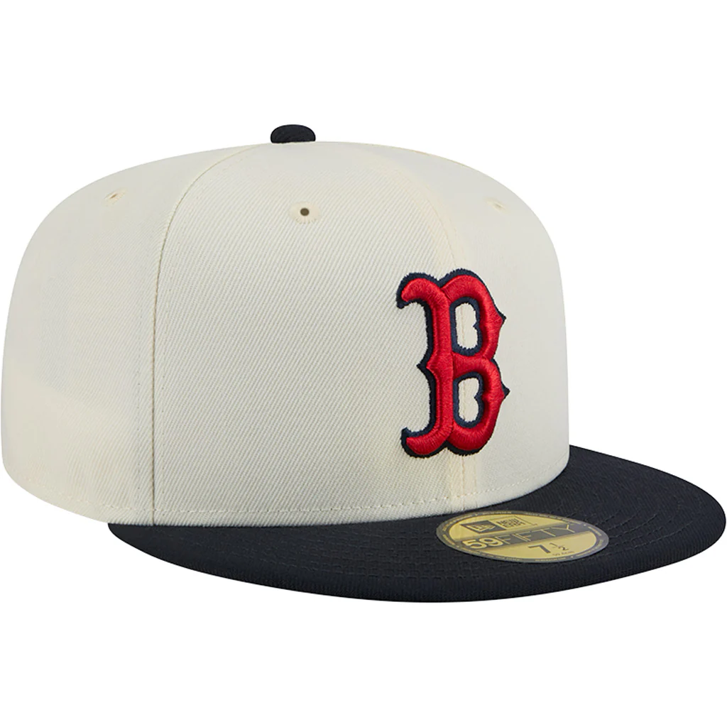 MLB Boston Red Sox New Era Two-Tone Chrome OTC 59FIFTY Fitted Hat - Chrome - Image 2