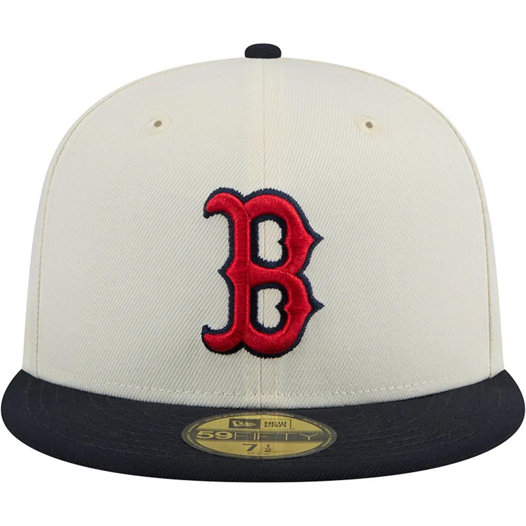 MLB Boston Red Sox New Era Two-Tone Chrome OTC 59FIFTY Fitted Hat - Chrome - Image 3