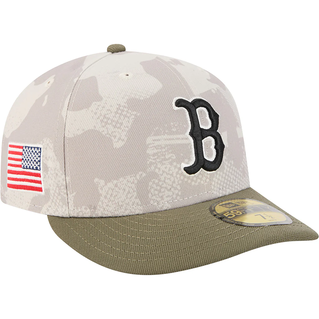 MLB Boston Red Sox New Era 2025 Armed Forces Day 59FIFTY Fitted Hat - Stone