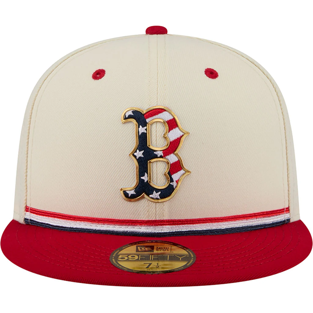 MLB Boston Red Sox New Era 2026 4th of July 59FIFTY Fitted Hat - Cream - Image 3