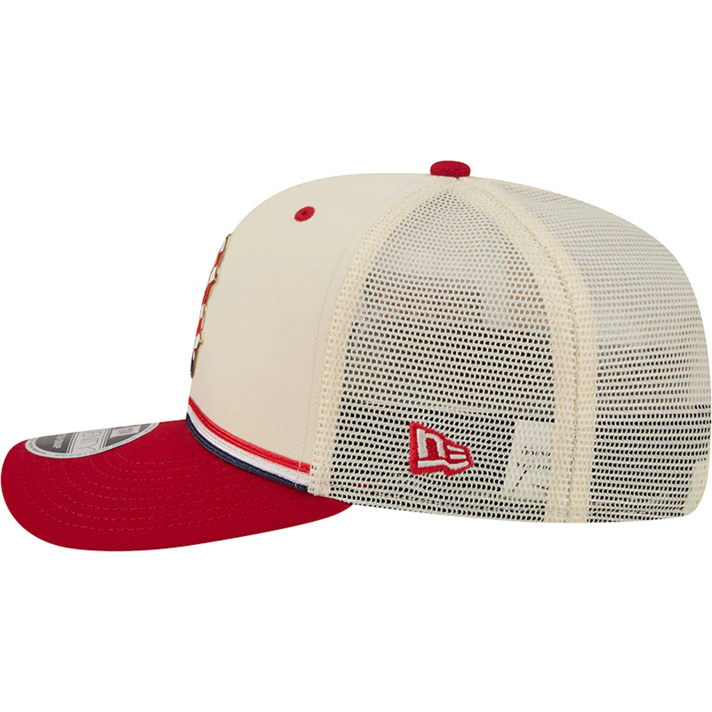 MLB Boston Red Sox New Era 2026 4th of July 9SEVENTY Stretch Snapback Hat - Cream - Image 4